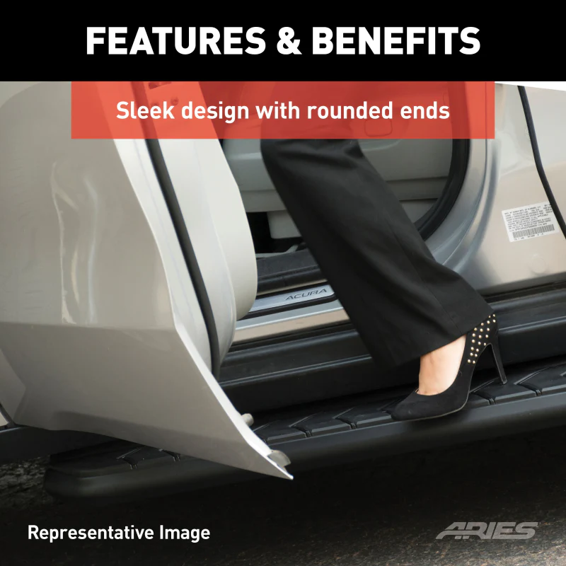 ARIES AeroTread 5" x 76" Black Stainless Running Boards Model 2061020 - Image 8