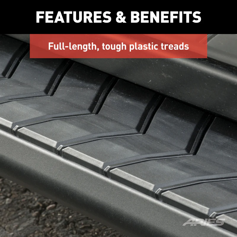 ARIES AeroTread 5" x 76" Black Stainless Running Boards Model 2061030 - Image 5