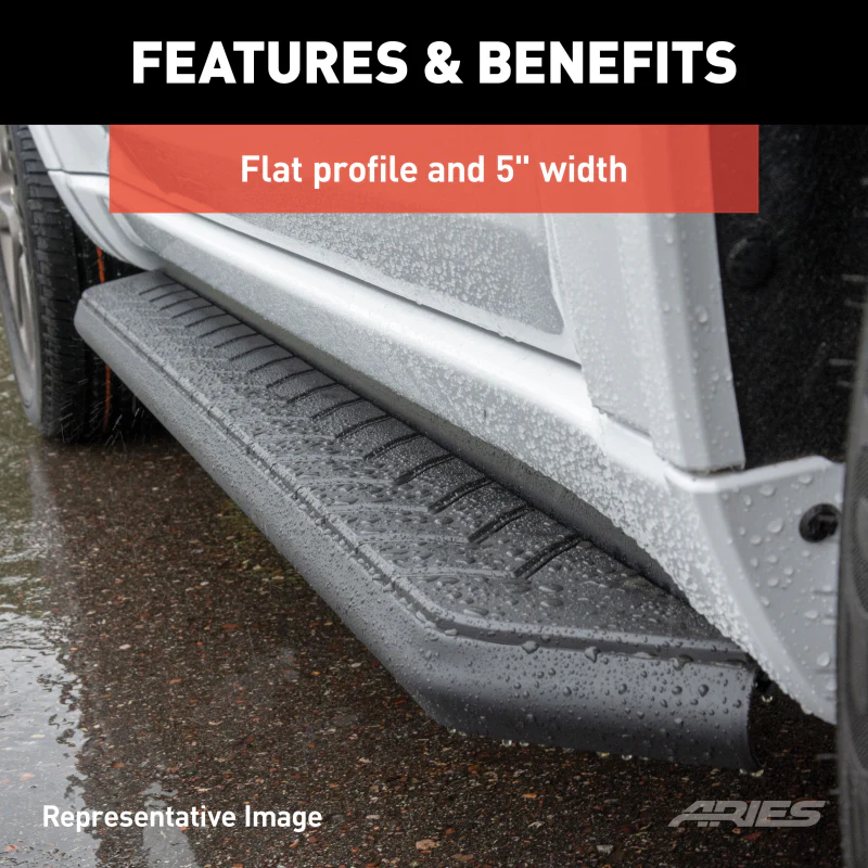 ARIES AeroTread 5" x 70" Black Stainless Running Boards, Select Jeep Cherokee Model 2061032 - Image 5