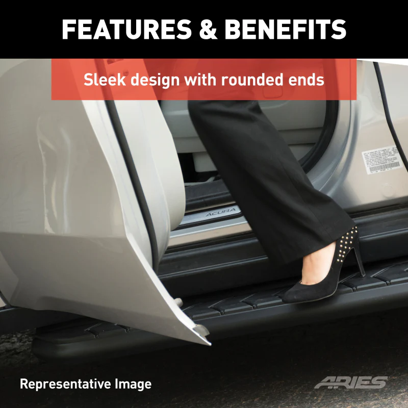 ARIES AeroTread 5" x 73" Black Stainless Running Boards Model 2061040 - Image 8