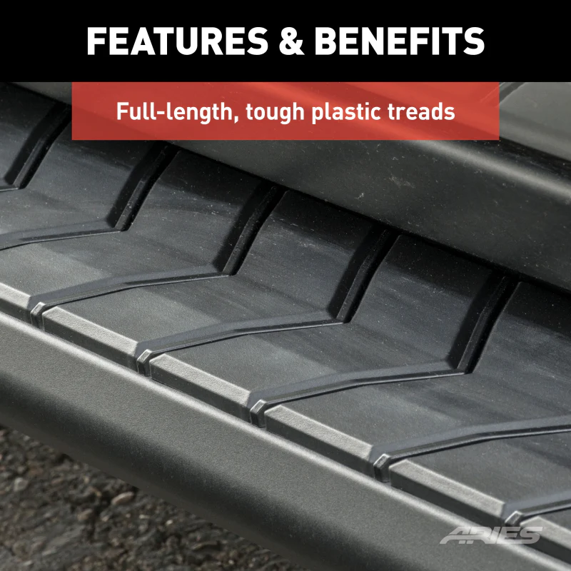 ARIES AeroTread 5" x 73" Black Stainless Running Boards Model 2061041 - Image 6