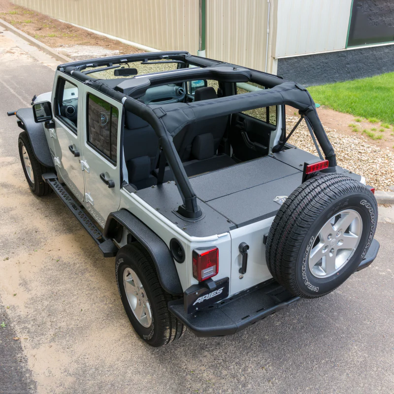ARIES Black Aluminum Security Cargo Lid, Select Jeep JK Unlimited Model 2070475 - Image 9