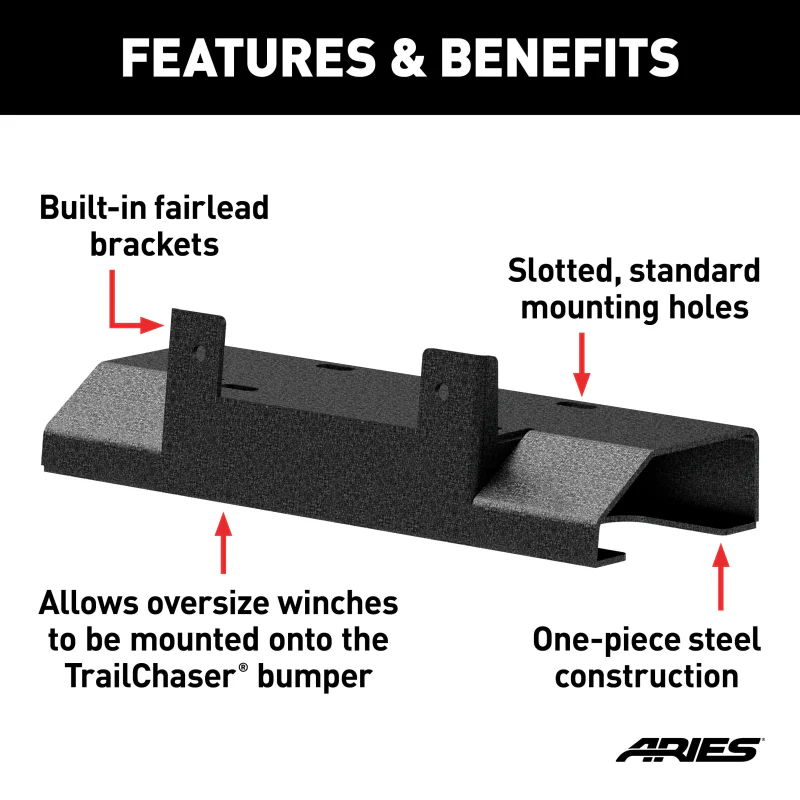 ARIES Winch Adapter Plate with Fairlead Mount Model 2072100 - Image 3