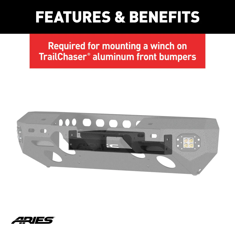 ARIES TrailChaser Bumper Jeep JK Winch Reinforcement Bracket Model 2072101 - Image 4