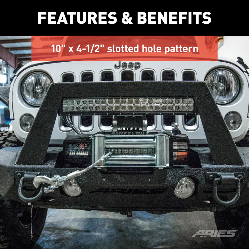 ARIES TrailChaser Bumper Jeep JK Winch Reinforcement Bracket Model 2072101 - Image 5
