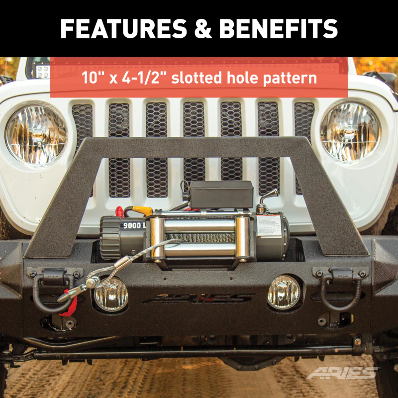 ARIES TrailChaser Bumper Jeep JL, Gladiator Winch Reinforcement Bracket Model 2072102 - Image 5