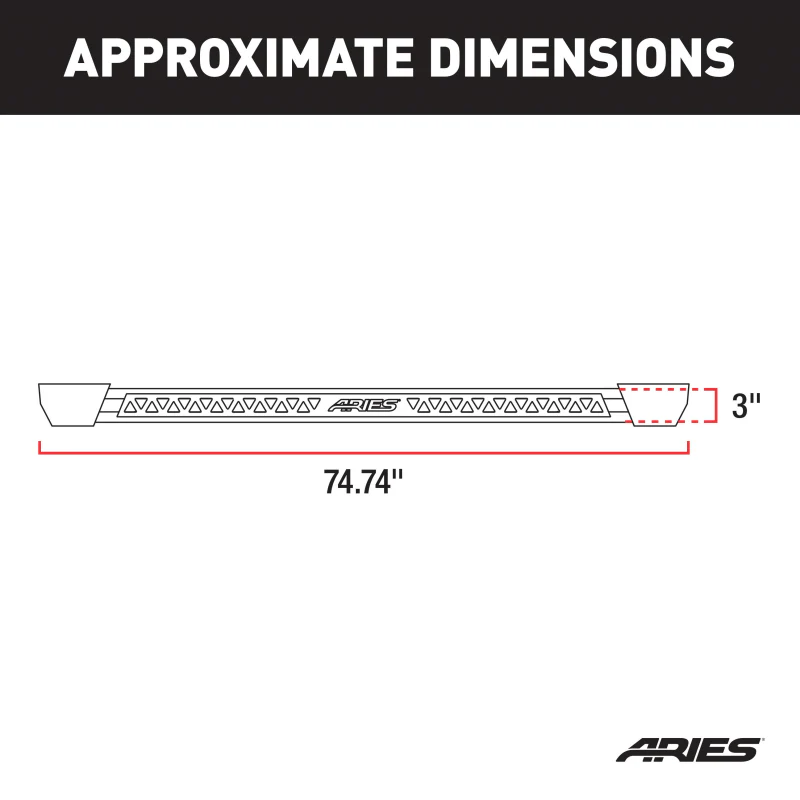 ARIES Rocker Step Running Boards, Select Jeep Wrangler JK Unlimited Model 2074101 - Image 2