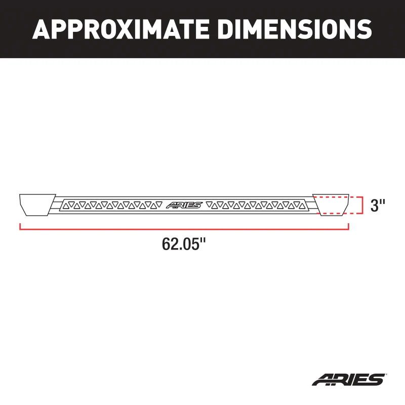 ARIES Rocker Step Running Boards Model 2074142 - Image 3