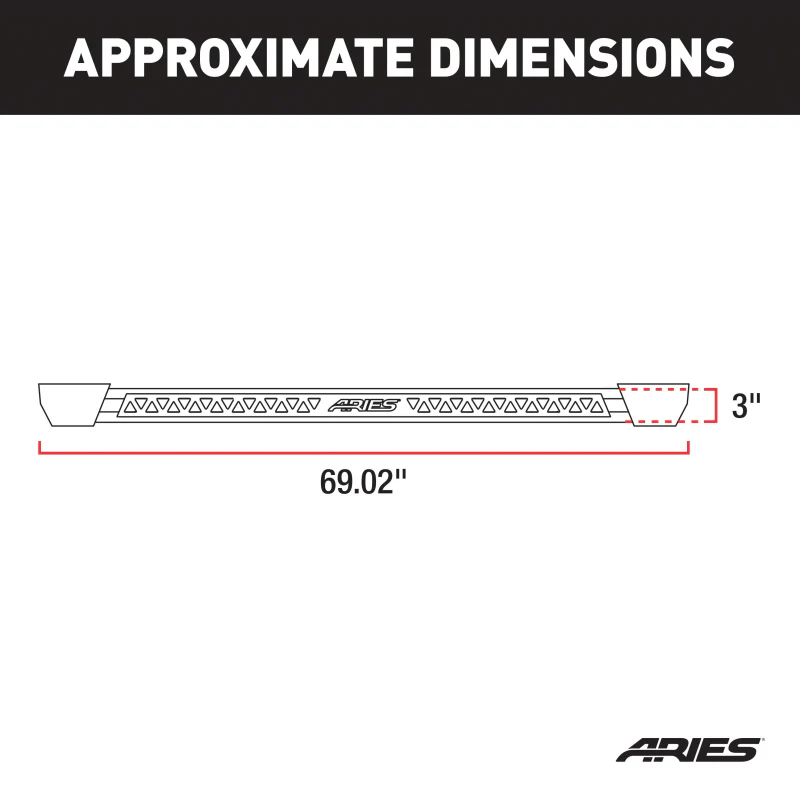 ARIES Rocker Step Running Boards Model 2074150 - Image 3
