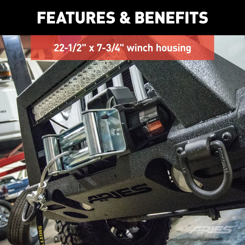ARIES TrailChaser Jeep Wrangler JK Aluminum Front Bumper Center Section Model 2081001 - Image 5