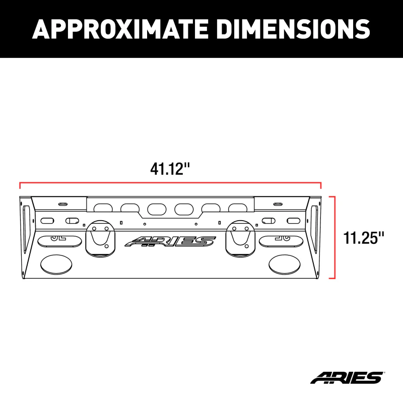 ARIES TrailChaser Jeep Wrangler JL, Gladiator Aluminum Front Bumper Center Section Model 2081004 - Image 2