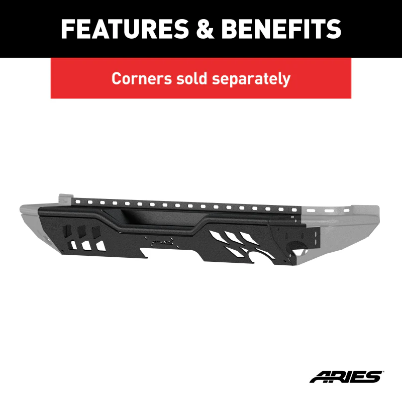 ARIES TrailChaser Jeep Wrangler JK Aluminum Rear Bumper Center Section Model 2081021 - Image 4