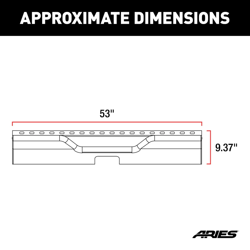 ARIES TrailChaser Jeep Wrangler JL Aluminum Rear Bumper Center Section Model 2081025 - Image 2