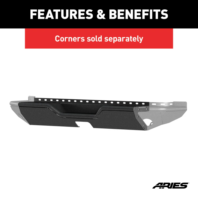 ARIES TrailChaser Jeep Wrangler JL Aluminum Rear Bumper Center Section Model 2081025 - Image 4
