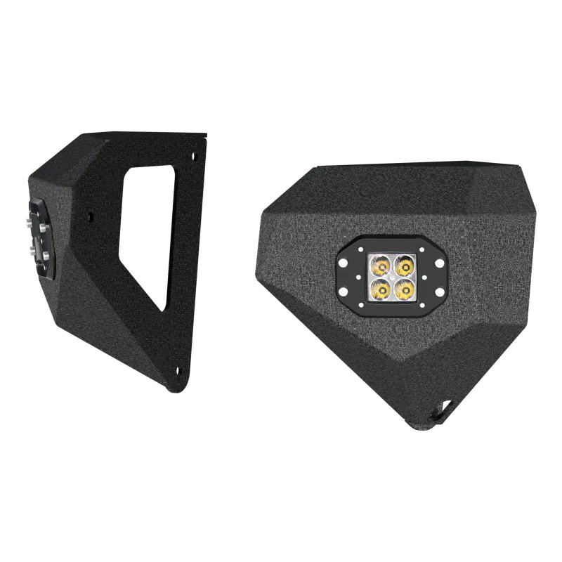ARIES TrailChaser Jeep Wrangler, Gladiator Aluminum Front Bumper Corners with LEDs Model 2081205