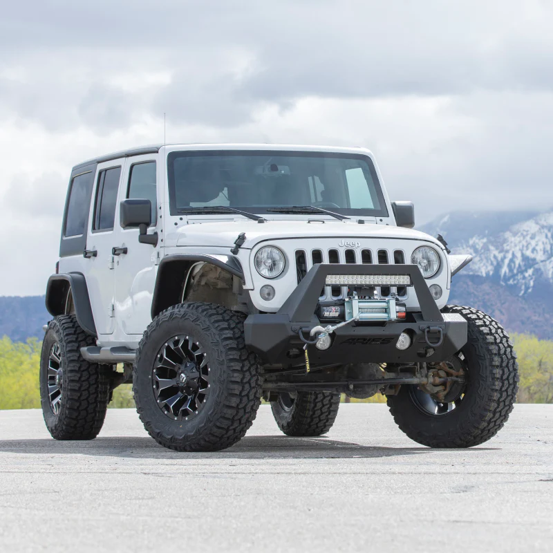 ARIES TrailChaser Jeep Wrangler, Gladiator Aluminum Front Bumper Corners Model 2081207 - Image 6