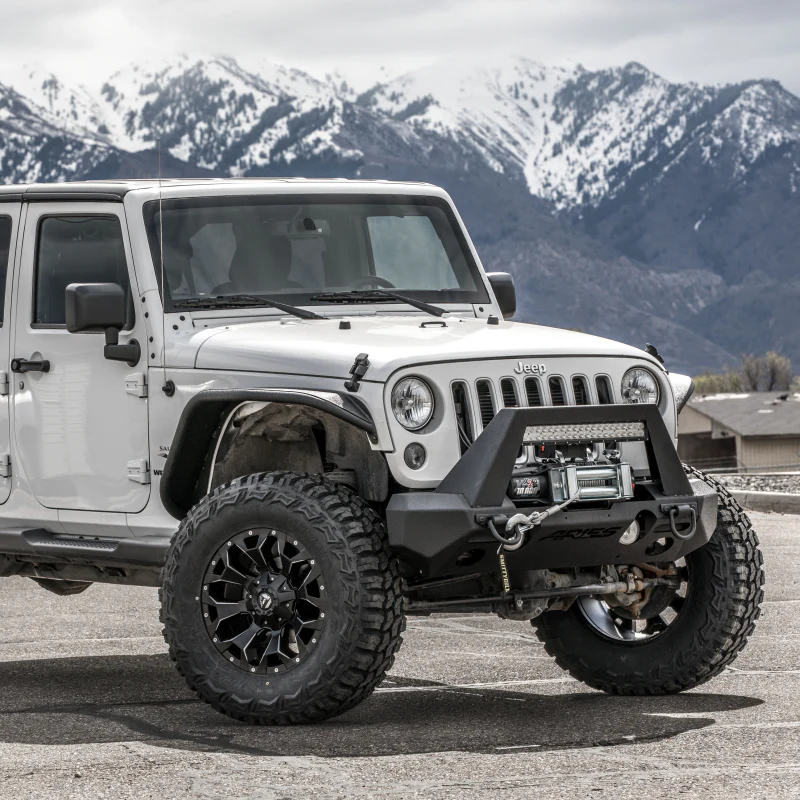 ARIES TrailChaser Jeep Wrangler, Gladiator Aluminum Front Bumper Corners Model 2081207 - Image 7