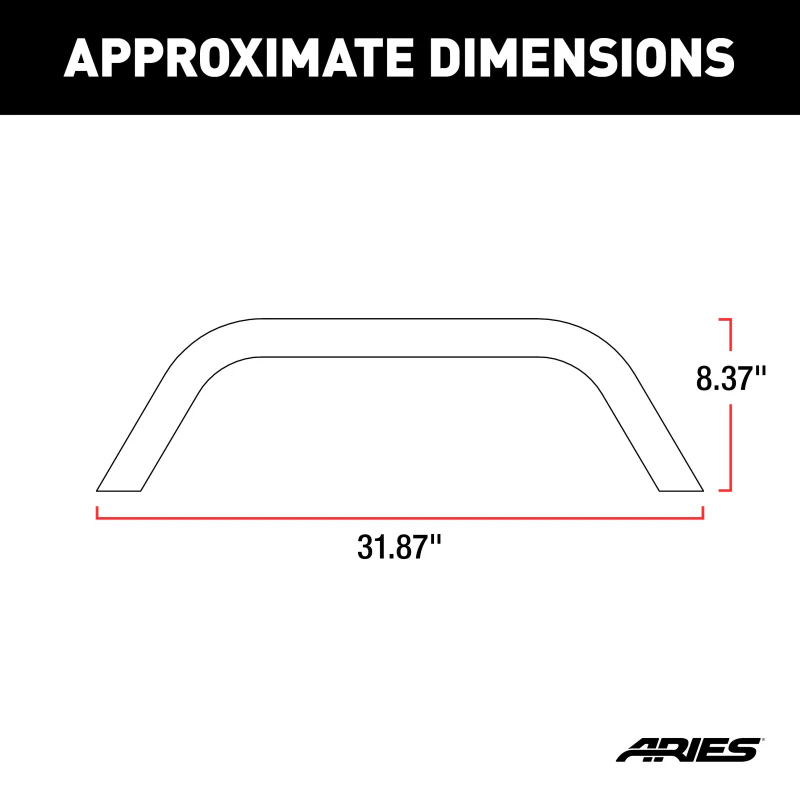 ARIES TrailChaser Jeep Wrangler Aluminum Front Bumper Round Brush Guard Model 2081255 - Image 2