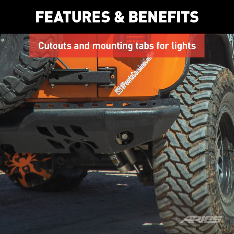 ARIES TrailChaser Jeep Wrangler JK Aluminum Rear Bumper Model 2082036 - Image 6