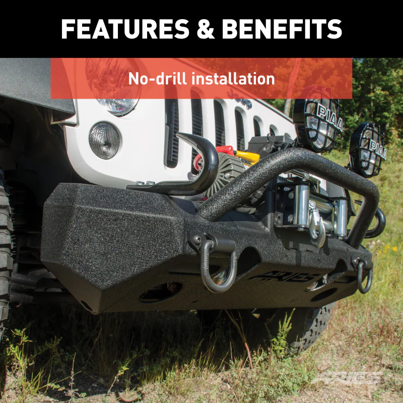 ARIES TrailChaser Jeep Wrangler JK Aluminum Front Bumper (Option 4) Model 2082054 - Image 7