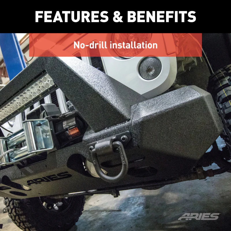 ARIES TrailChaser Jeep Wrangler JK Aluminum Front Bumper (Option 2) Model 2082055 - Image 7