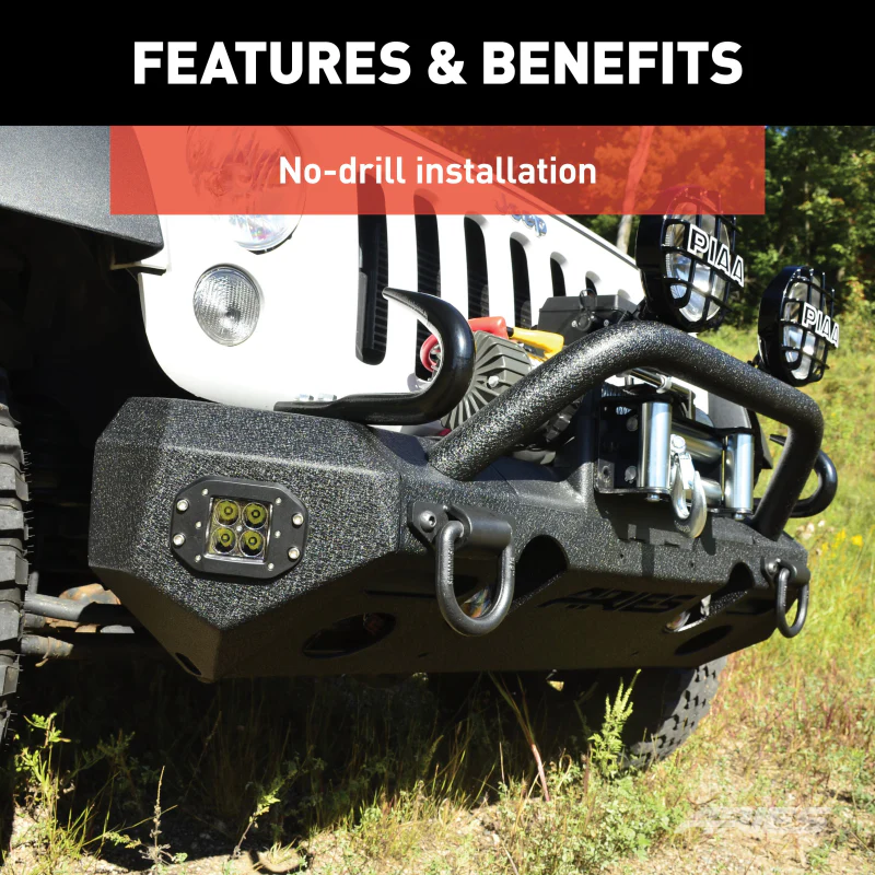 ARIES TrailChaser Jeep Wrangler JK Aluminum Front Bumper (Option 3) Model 2082058 - Image 8