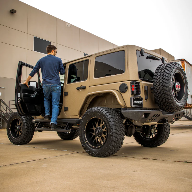 ARIES TrailChaser Jeep Wrangler JK Aluminum Rear Bumper with LED Lights Model 2082061 - Image 8