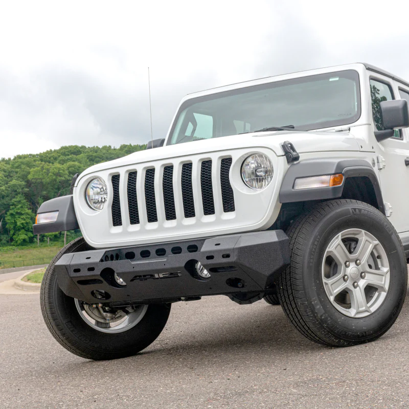 ARIES TrailChaser Jeep Wrangler JL, Gladiator Aluminum Front Bumper (Option 6) Model 2082074 - Image 9