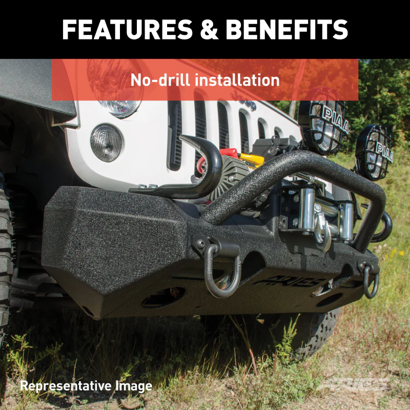 ARIES TrailChaser Jeep Wrangler JL, Gladiator Steel Front Bumper (Option 4) Model 2082078 - Image 7