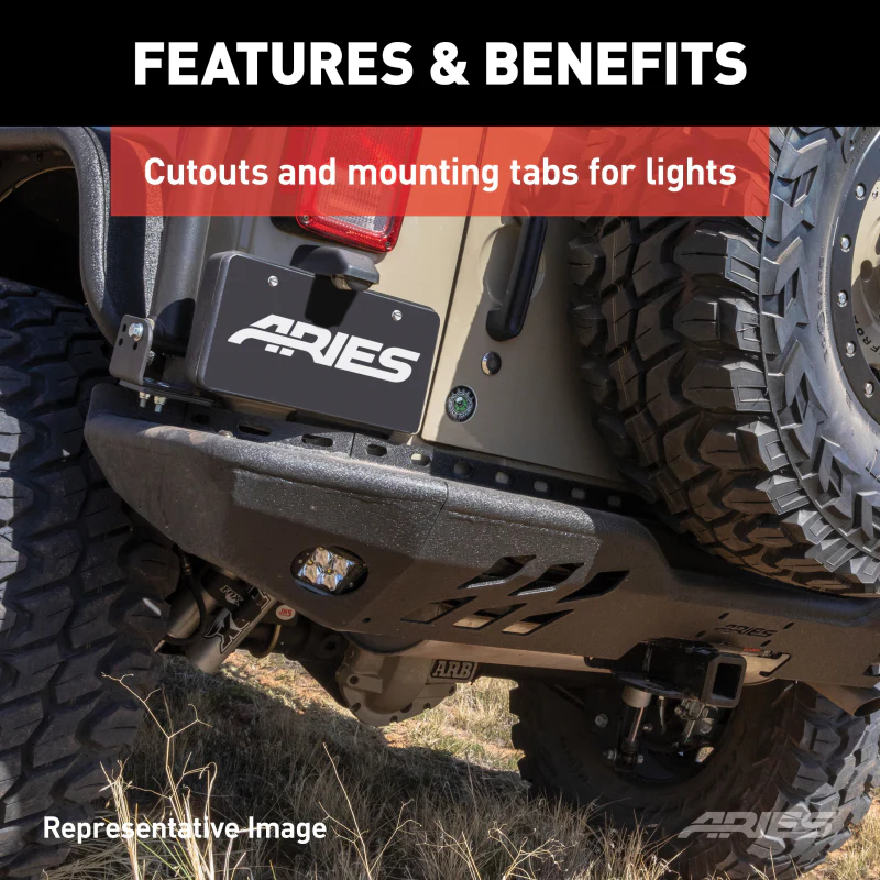 ARIES TrailChaser Jeep Wrangler JL Aluminum Rear Bumper Model 2082082 - Image 6