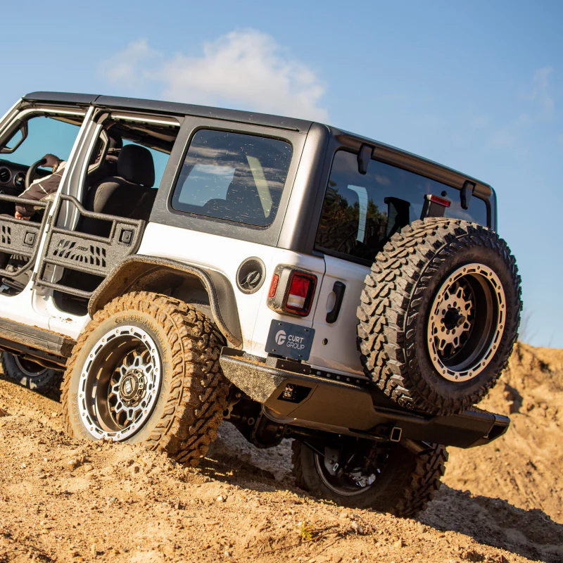 ARIES TrailChaser Jeep Wrangler JL Aluminum Rear Bumper with LED Lights Model 2082083 - Image 9