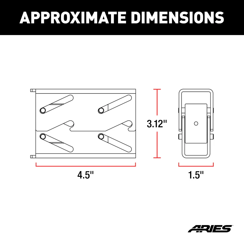 ARIES Replacement Headache Rack Stake Pocket Anchors (2-Pack) Model 2090613 - Image 2
