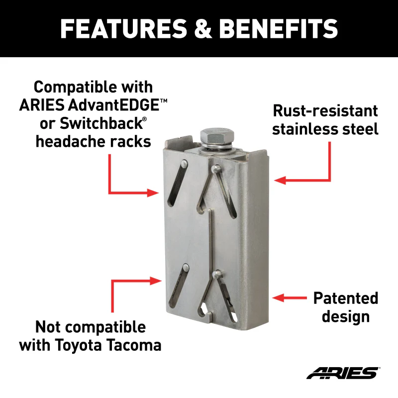 ARIES Replacement Headache Rack Stake Pocket Anchors (2-Pack) Model 2090613 - Image 3