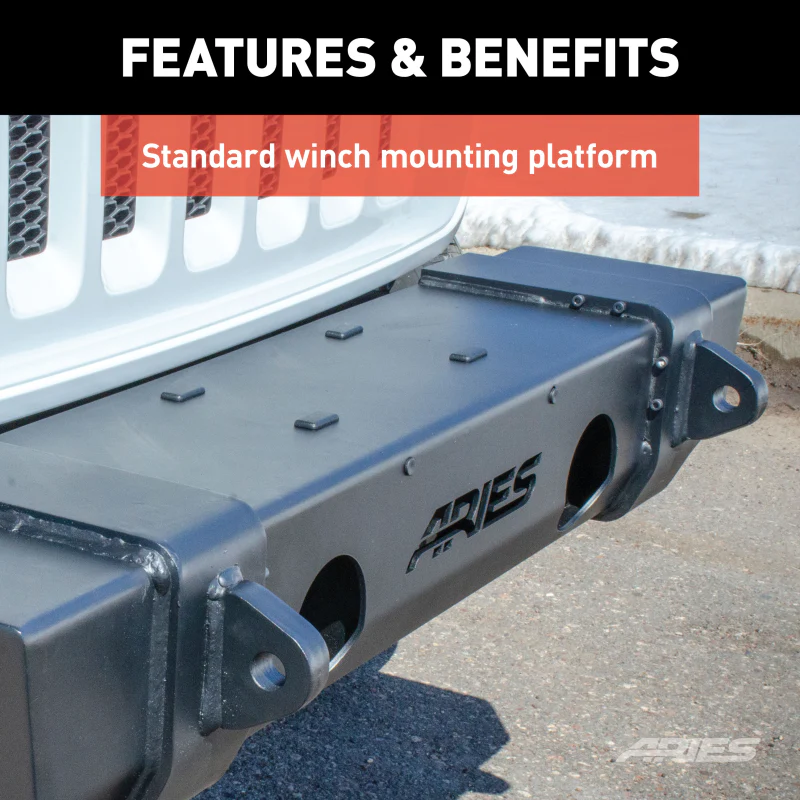 ARIES TrailCrusher Jeep Wrangler JL, Gladiator Steel Front Bumper, 12.5K Model 2156002 - Image 5