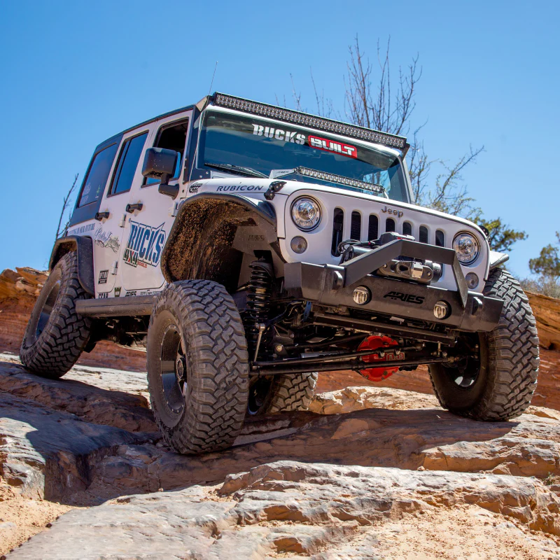 ARIES TrailCrusher Jeep Wrangler, Gladiator Steel Front Bumper Angular Brush Guard Model 2156050 - Image 9