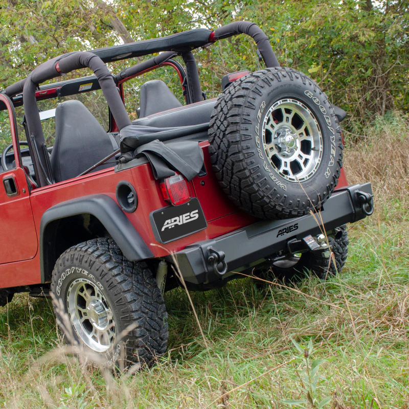 ARIES TrailCrusher Jeep Wrangler TJ Steel Rear Bumper, 9.5K Model 2157001 - Image 9