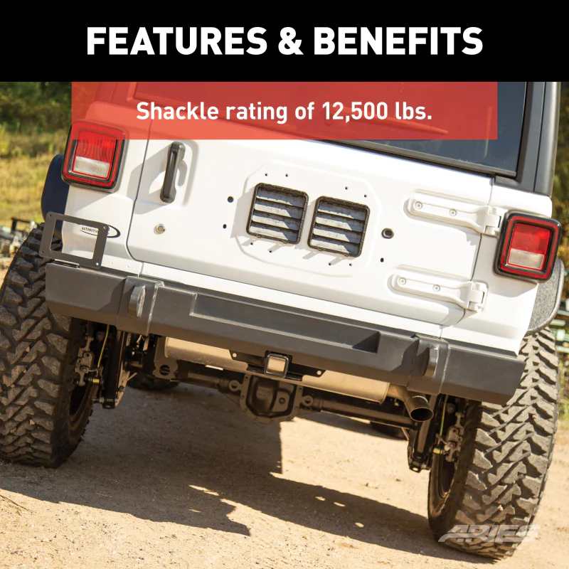 ARIES TrailCrusher Jeep Wrangler JL Steel Rear Bumper, 12.5K Model 2157002 - Image 4