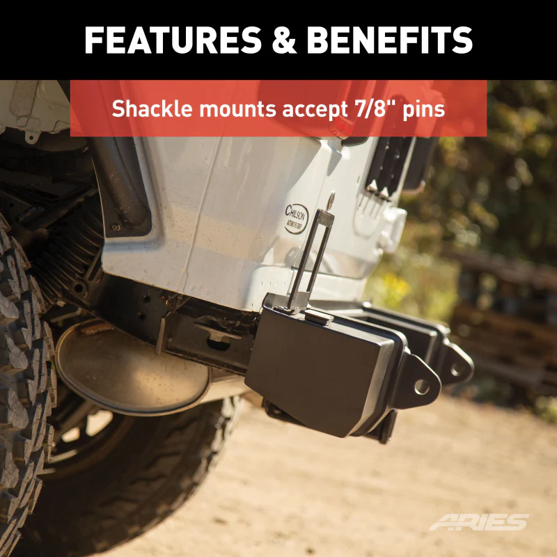 ARIES TrailCrusher Jeep Wrangler JL Steel Rear Bumper, 12.5K Model 2157002 - Image 6