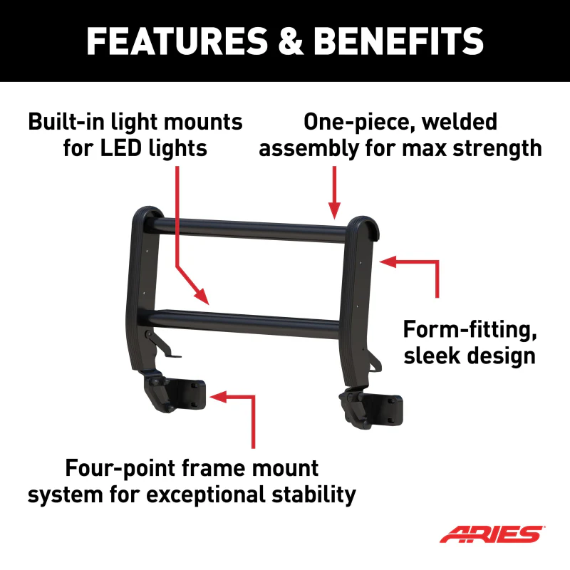 ARIES ForeFront Bull Bar for Ford Bronco Model 2165200 - Image 3