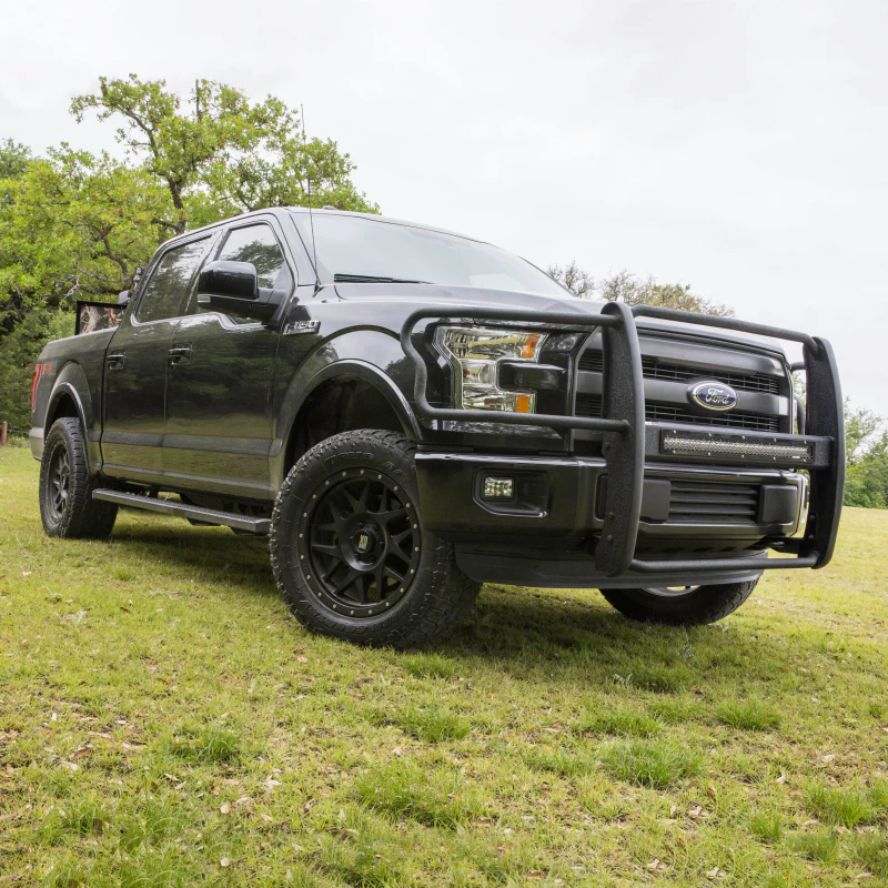 ARIES Pro Series Black Steel Grille Guard with Light Bar, Select Ford F-150 Model 2170012 - Image 13