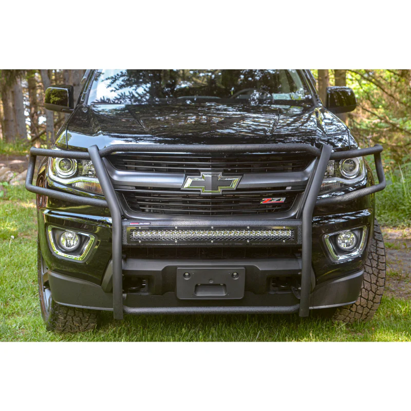 ARIES Pro Series Black Steel Grille Guard with Light Bar, Select Colorado, Canyon Model 2170022 - Image 2