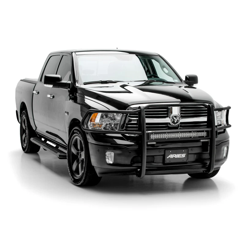 ARIES Pro Series Black Steel Grille Guard with Light Bar, Select Dodge, Ram 1500 Model 2170028 - Image 6