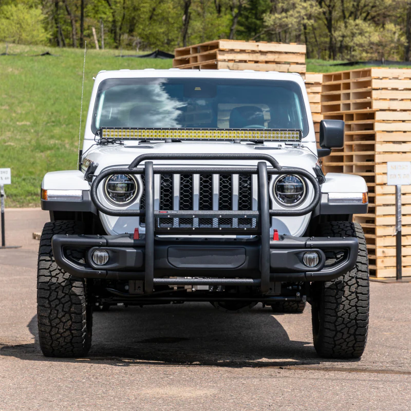 ARIES Pro Series Black Steel Grille Guard with Light Bar, Select Jeep JL, Gladiator Model 2170032 - Image 12