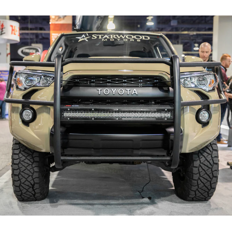 ARIES Pro Series Black Steel Grille Guard with Light Bar, Select Toyota 4Runner Model 2170034 - Image 2