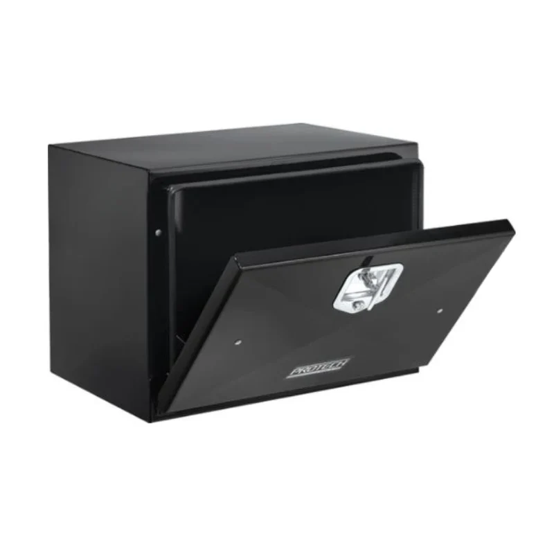ProTech Underbody/Top Mount Box 18X18X18 w/ Single Barn Door Style Gloss Black Steel Model 22-2018B-GB - Image 3