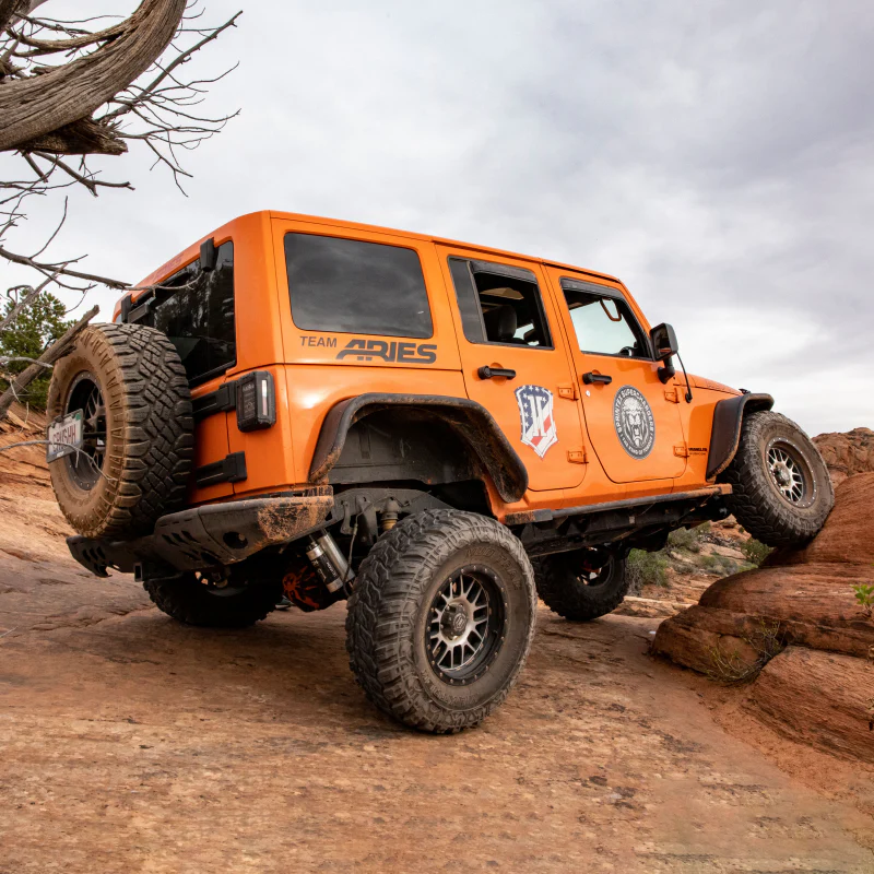 ARIES Jeep Wrangler JK Black Aluminum Rear Fender Flares Model 2500201 - Image 7