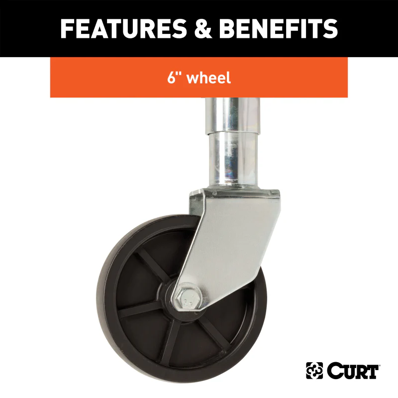 CURT Marine Trailer Jack with 6" Wheel (1,000 lbs, 10" Travel) Model 25004 - Image 11