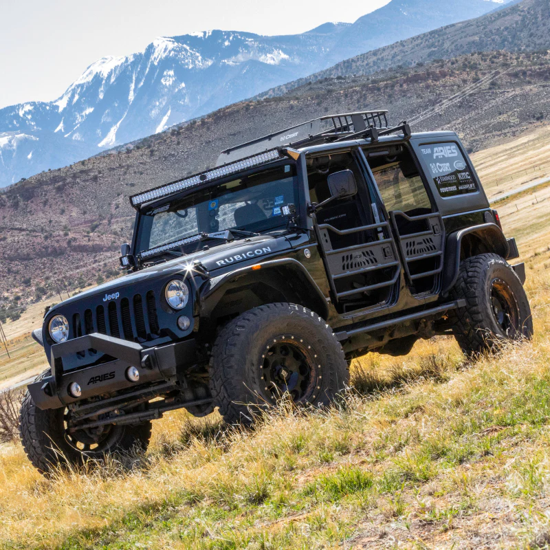 ARIES Jeep Wrangler JK Aluminum Rear Tube Doors Model 25009 - Image 10