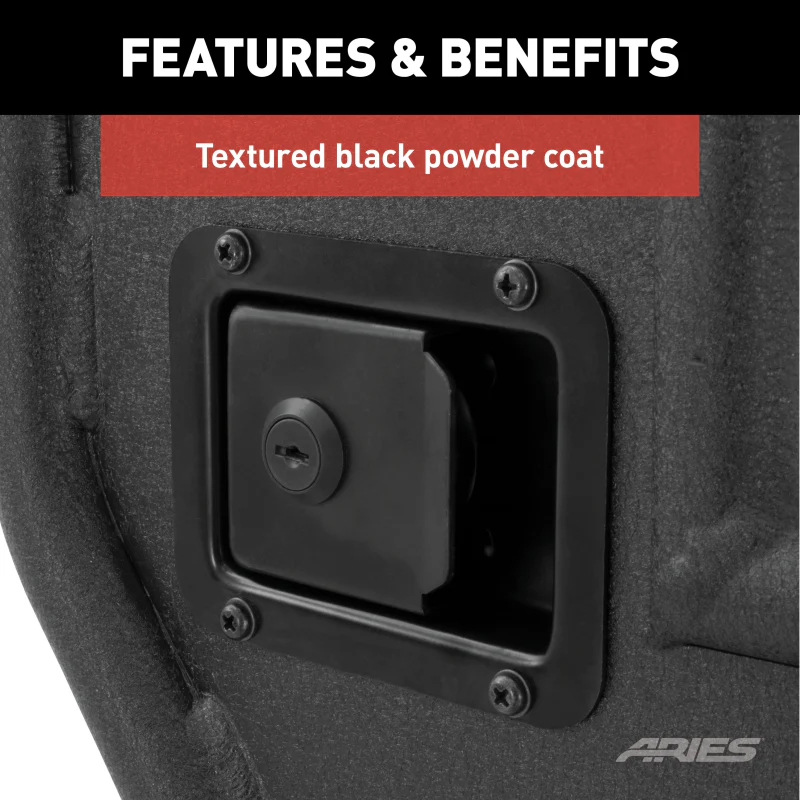 ARIES Jeep Wrangler JK Aluminum Rear Tube Doors Model 25009 - Image 7