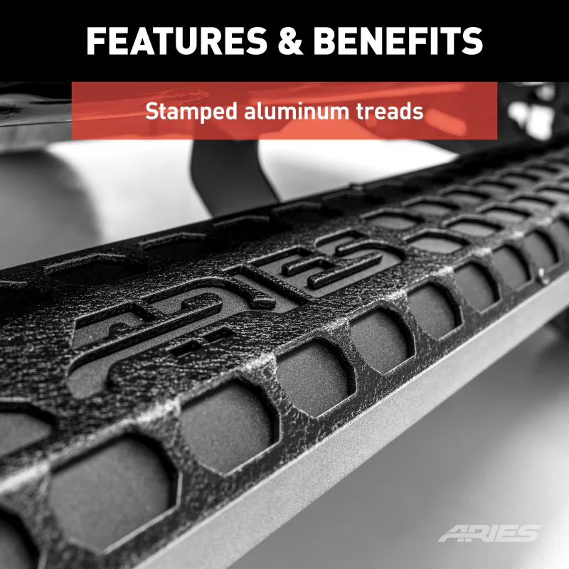 ARIES AdvantEDGE 5-1/2" x 53" Black Aluminum Running Boards Model 2556013 - Image 5
